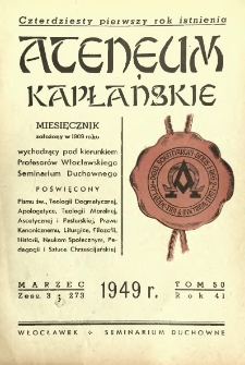 Ateneum Kapłańskie. 1949 R.41 T.50 z.3