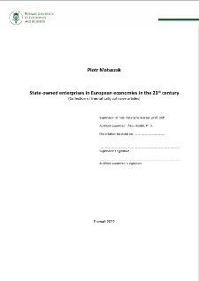 State-owned enterprises in European economies in the 21st century (Collection of thematically cohesive articles)