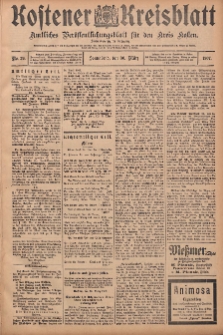 Kostener Kreisblatt: amtliches Veröffentlichungsblatt für den Kreis Kosten 1907.03.30 Jg.42 Nr39