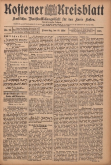 Kostener Kreisblatt: amtliches Veröffentlichungsblatt für den Kreis Kosten 1907.05.23 Jg.42 Nr62