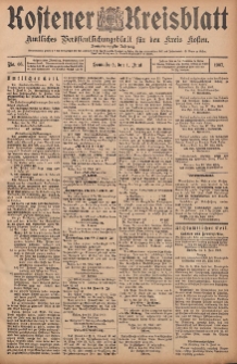 Kostener Kreisblatt: amtliches Veröffentlichungsblatt für den Kreis Kosten 1907.06.01 Jg.42 Nr66