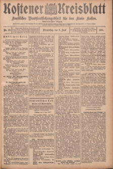 Kostener Kreisblatt: amtliches Veröffentlichungsblatt für den Kreis Kosten 1907.06.06 Jg.42 Nr68