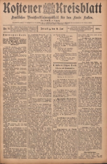 Kostener Kreisblatt: amtliches Veröffentlichungsblatt für den Kreis Kosten 1907.06.13 Jg.42 Nr71