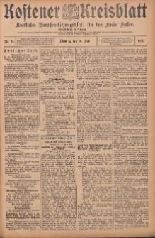 Kostener Kreisblatt: amtliches Veröffentlichungsblatt für den Kreis Kosten 1907.06.18 Jg.42 Nr73
