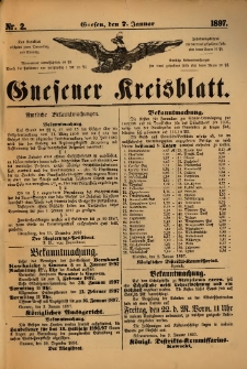 Gnesener Kreisblatt. 1897.01.07 Nr2