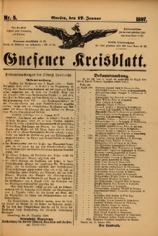 Gnesener Kreisblatt. 1897.01.17 Nr5