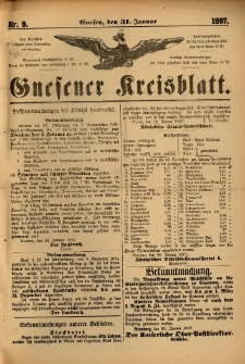 Gnesener Kreisblatt. 1897.01.31 Nr9