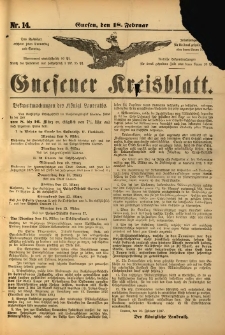 Gnesener Kreisblatt. 1897.02.18 Nr14