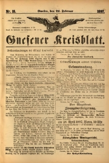 Gnesener Kreisblatt. 1897.02.21 Nr15