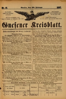 Gnesener Kreisblatt. 1897.02.28 Nr17