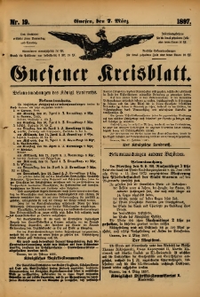 Gnesener Kreisblatt. 1897.03.07 Nr19