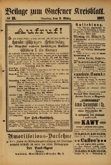 Beilage zum Gnesener Kreisblatt. 1897.03.07
