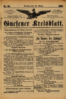 Gnesener Kreisblatt. 1897.05.11 Nr20