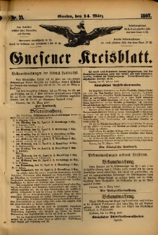 Gnesener Kreisblatt. 1897.03.14 Nr21
