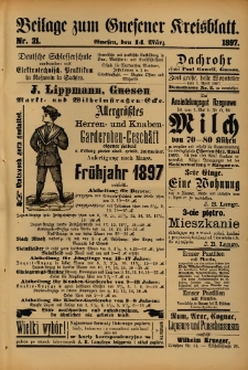 Beilage zum Gnesener Kreisblatt.1897.03.14 Nr21