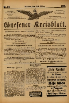 Gnesener Kreisblatt. 1897.03.25 Nr24