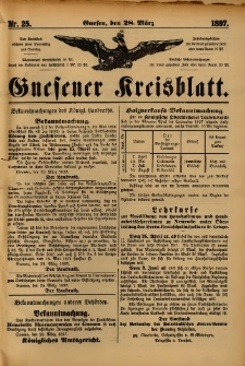 Gnesener Kreisblatt. 1897.03.28 Nr25