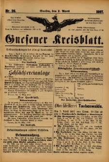 Gnesener Kreisblatt. 1897.04.01 Nr26