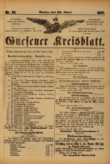 Gnesener Kreisblatt. 1897.04.23 Nr33