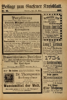 Beilage zum Gnesener Kreisblatt. 1897.05.02 Nr35
