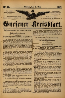 Gnesener Kreisblatt. 1897.05.06 Nr36