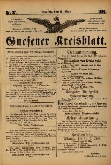 Gnesener Kreisblatt. 1897.05.09 Nr37