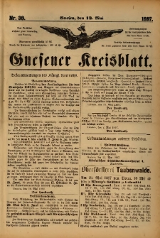 Gnesener Kreisblatt. 1897.05.13 Nr38