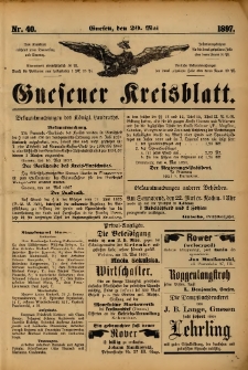 Gnesener Kreisblatt. 1897.05.20 Nr40