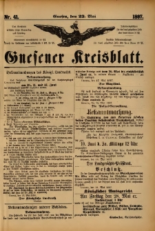 Gnesener Kreisblatt. 1897.05.23 Nr41