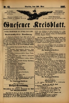 Gnesener Kreisblatt. 1897.05.30 Nr43