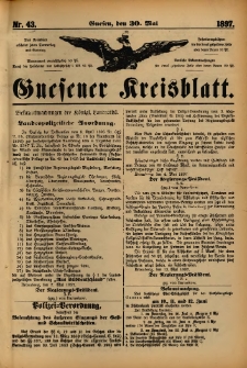 Gnesener Kreisblatt. 1897.05.30 Nr43