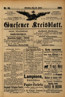 Gnesener Kreisblatt. 1897.06.03 Nr44