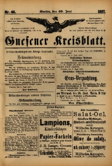 Gnesener Kreisblatt. 1897.06.10 Nr46
