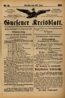 Gnesener Kreisblatt. 1897.06.27 Nr51