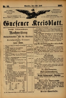 Gnesener Kreisblatt. 1897.07.11 Nr55