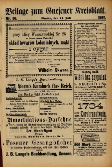 Beilage zum Gnesener Kreisblatt. 1897.07.11 Nr55