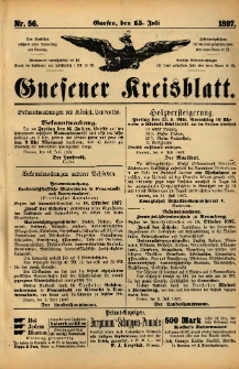 Gnesener Kreisblatt. 1897.07.15 Nr56