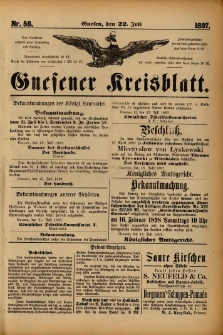 Gnesener Kreisblatt. 1897.07.22 Nr58