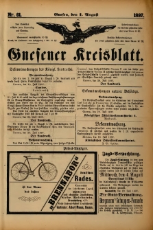 Gnesener Kreisblatt. 1897.08.01 Nr61