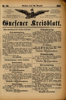 Gnesener Kreisblatt. 1897.08.12 Nr64