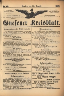 Gnesener Kreisblatt. 1897.08.15 Nr65