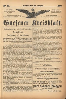 Gnesener Kreisblatt. 1897.08.22 Nr67
