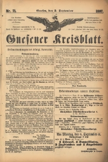 Gnesener Kreisblatt. 1897.09.05 Nr71