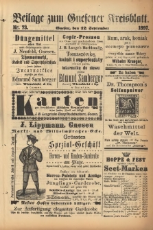 Beilage zum Gnesener Kreisblatt. 1897.09.12 Nr73