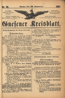 Gnesener Kreisblatt. 1897.09.30 Nr78