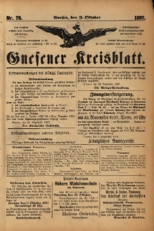 Gnesener Kreisblatt. 1897.10.03 Nr79