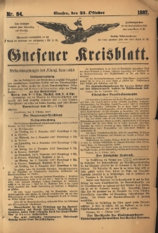 Gnesener Kreisblatt. 1897.10.21 Nr84