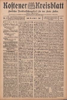 Kostener Kreisblatt: amtliches Veröffentlichungsblatt für den Kreis Kosten 1907.06.29 Jg.42 Nr78