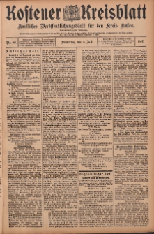 Kostener Kreisblatt: amtliches Veröffentlichungsblatt für den Kreis Kosten 1907.07.04 Jg.42 Nr80