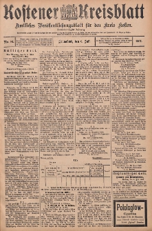 Kostener Kreisblatt: amtliches Veröffentlichungsblatt für den Kreis Kosten 1907.07.06 Jg.42 Nr81